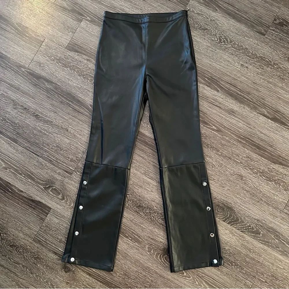 Line and Dot Kourtney Vegan Leather Pant in Black